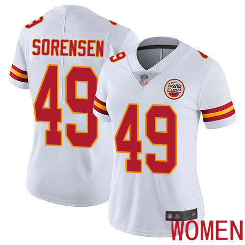 Women Kansas City Chiefs 49 Sorensen Daniel White Vapor Untouchable Elite Player Nike NFL Jersey